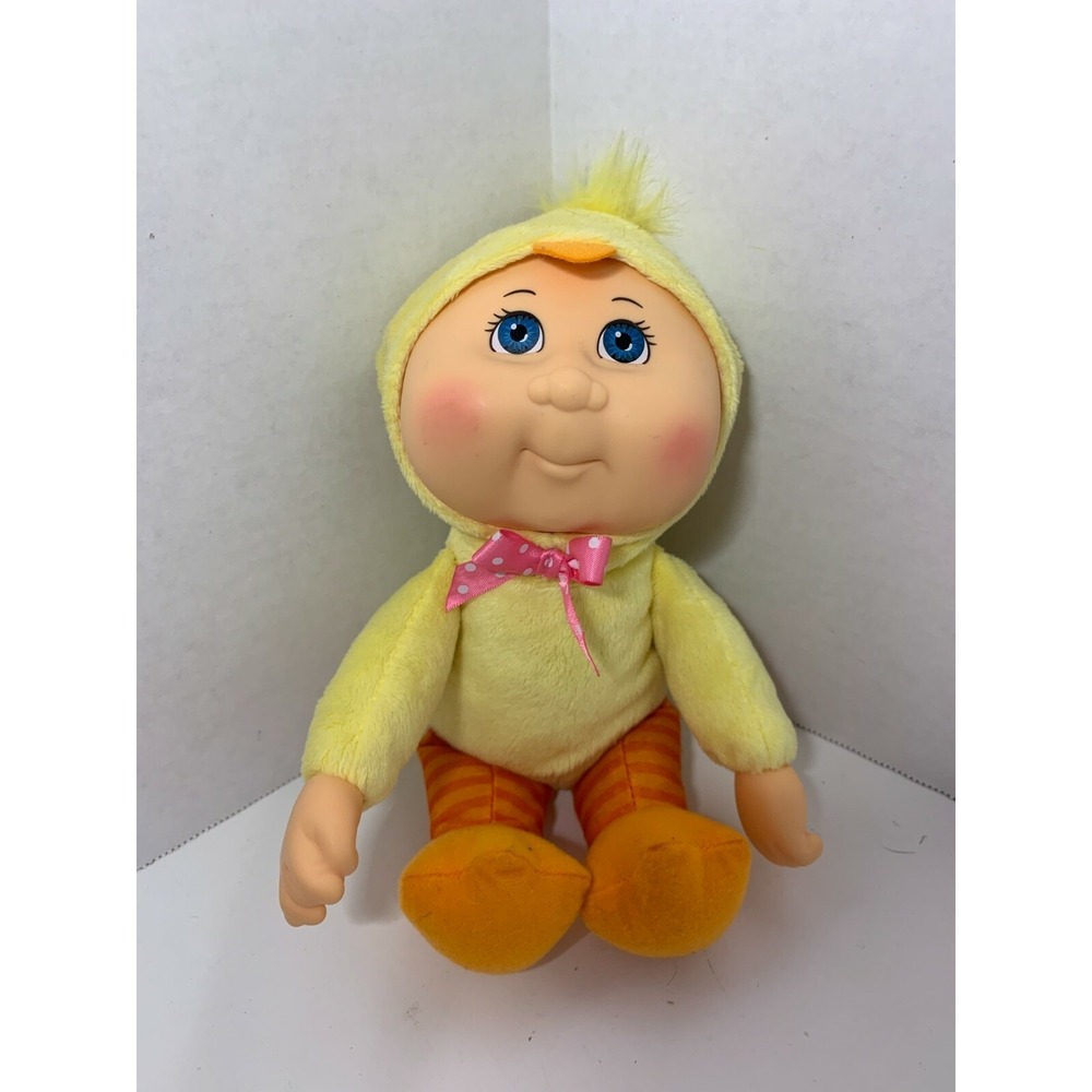 Cabbage Patch Kids CPK Cuties #85 Corrie Chick small plush doll costume pink bow